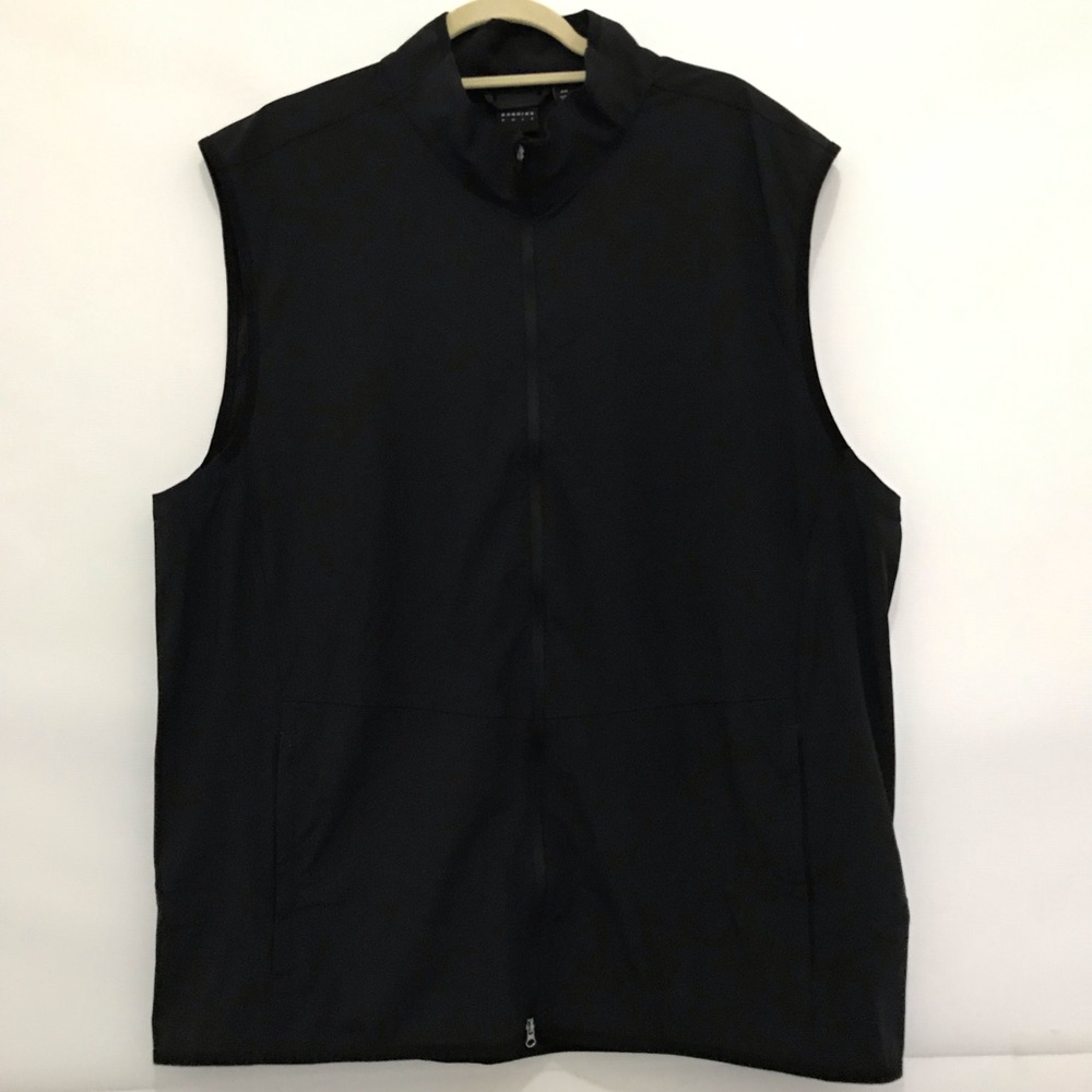 Dunning Golf Men's Black Sleeveless Zip-Front Vest Size XXL